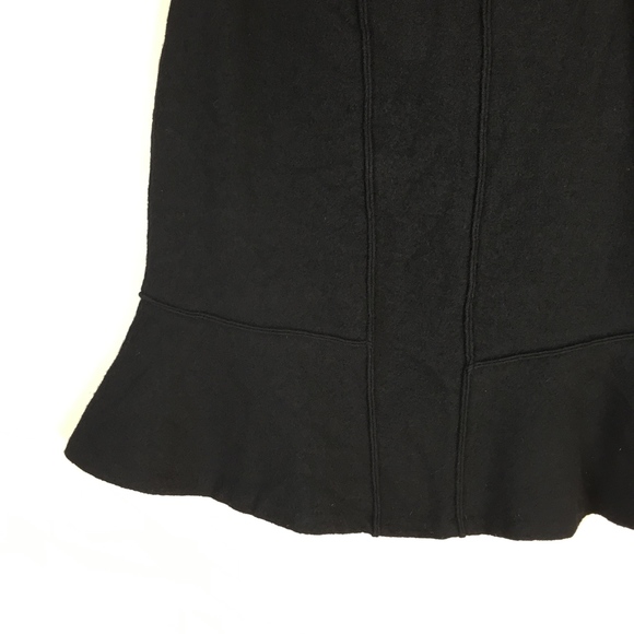 Moth 100% Black Wool 40s Style Flare Skirt sz 4 - Picture 3 of 6
